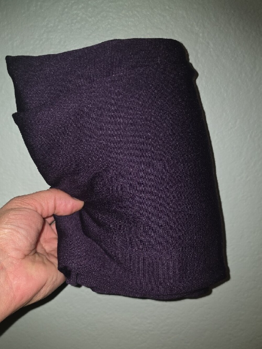 Womens Plum Fleece Lined Leggings - Picture 3 of 3